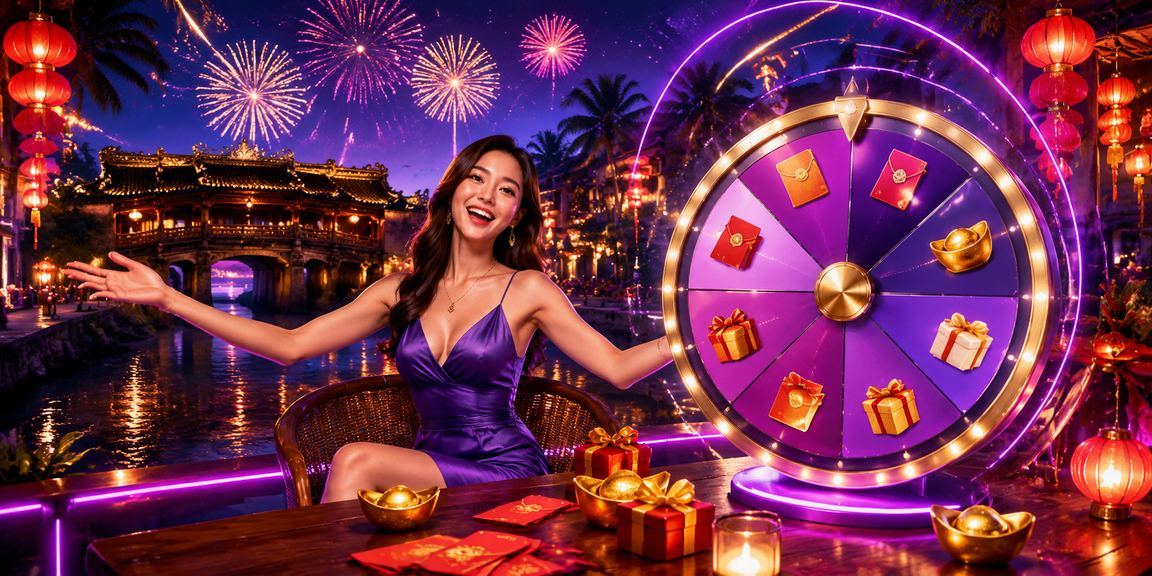 Không gian trang trí roulette nghệ thuật tại Hội An